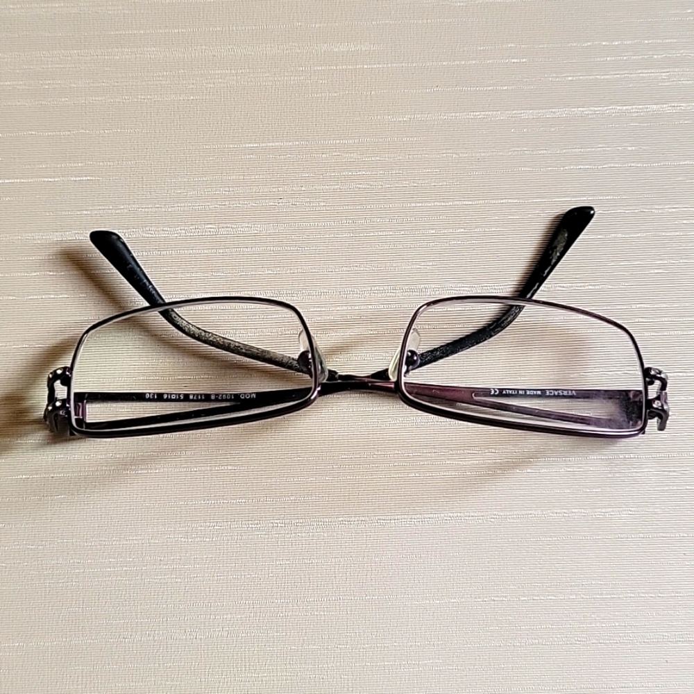 Versace Stylish Black Rectangular Glasses - image 2